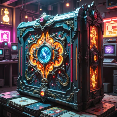 Neon Cipher Box