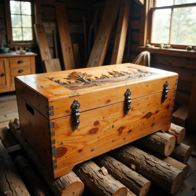 Wooden Map Box