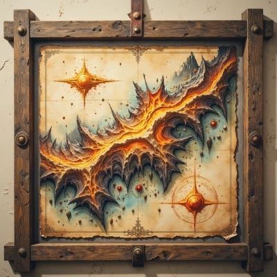 Magma Map Print