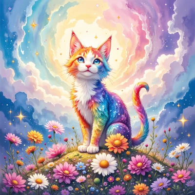 Pixel Purrfect Portrait Canvas