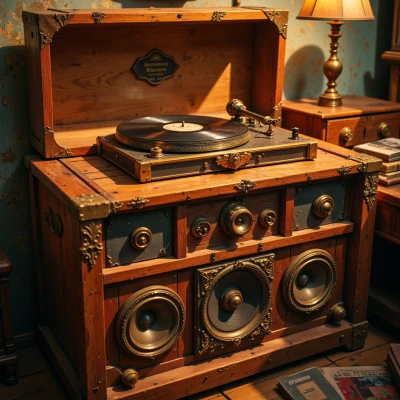 Vinyl Crate Console