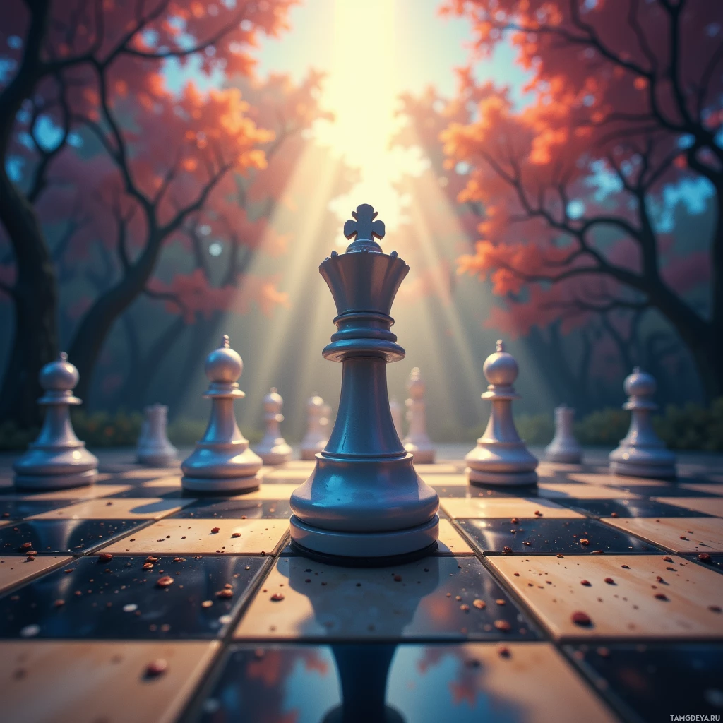Semi-abstract image with many empty light space at center of beautiful background, that is suitable for the post:  Every packet is a chess piece, and I sit on the board, never moving, waiting for the unpredictable king.