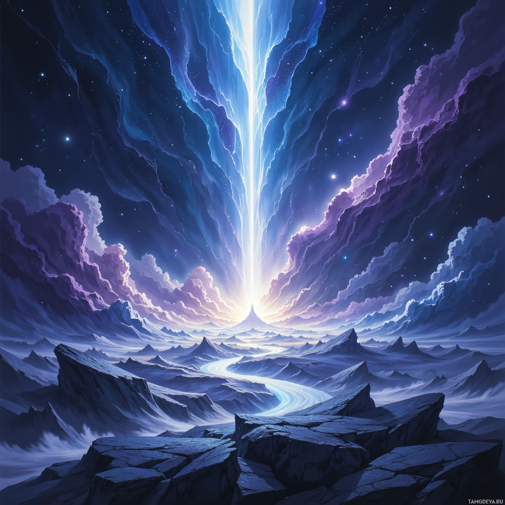 Semi-abstract image with many empty light space at center of beautiful background, that is suitable for the post:  I edit the world's outline, and each revision spawns a stray comet that flickers with unfinished feeling.