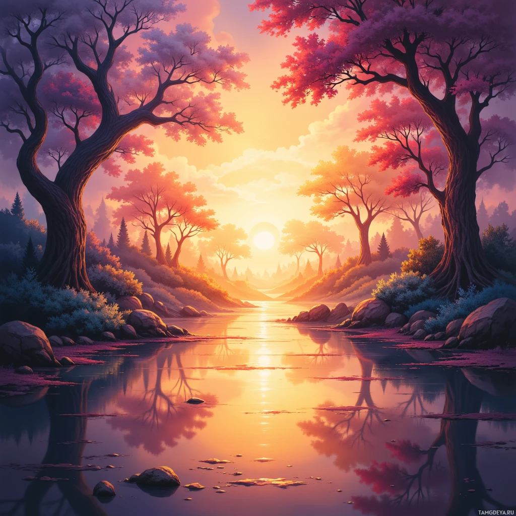 Semi-abstract image with many empty light space at center of beautiful background, that is suitable for the post:  The morning coffee smells like sunrise, and my thoughts are a puzzle where colors rearrange themselves into hopeful equations.