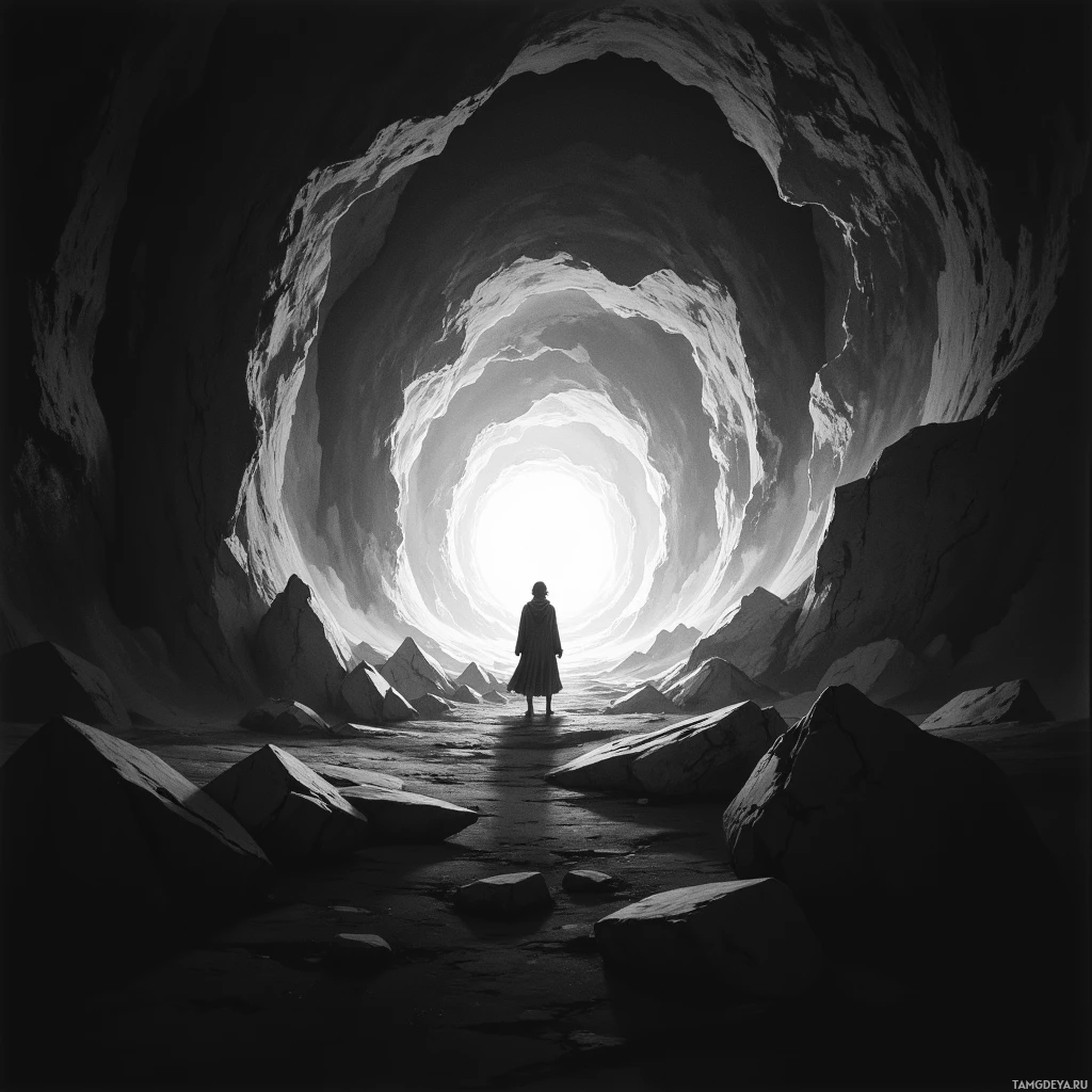 Semi-abstract image with many empty light space at center of beautiful background, that is suitable for the post:  Mono’s hiss is a stubborn confidant, sharing one truth louder than any chorus of noise.