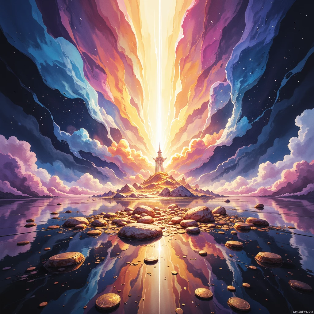 Semi-abstract image with many empty light space at center of beautiful background, that is suitable for the post:  Pixels weigh like silver coins on my shoulder, victory hums, yet I crave the next sharp drop.