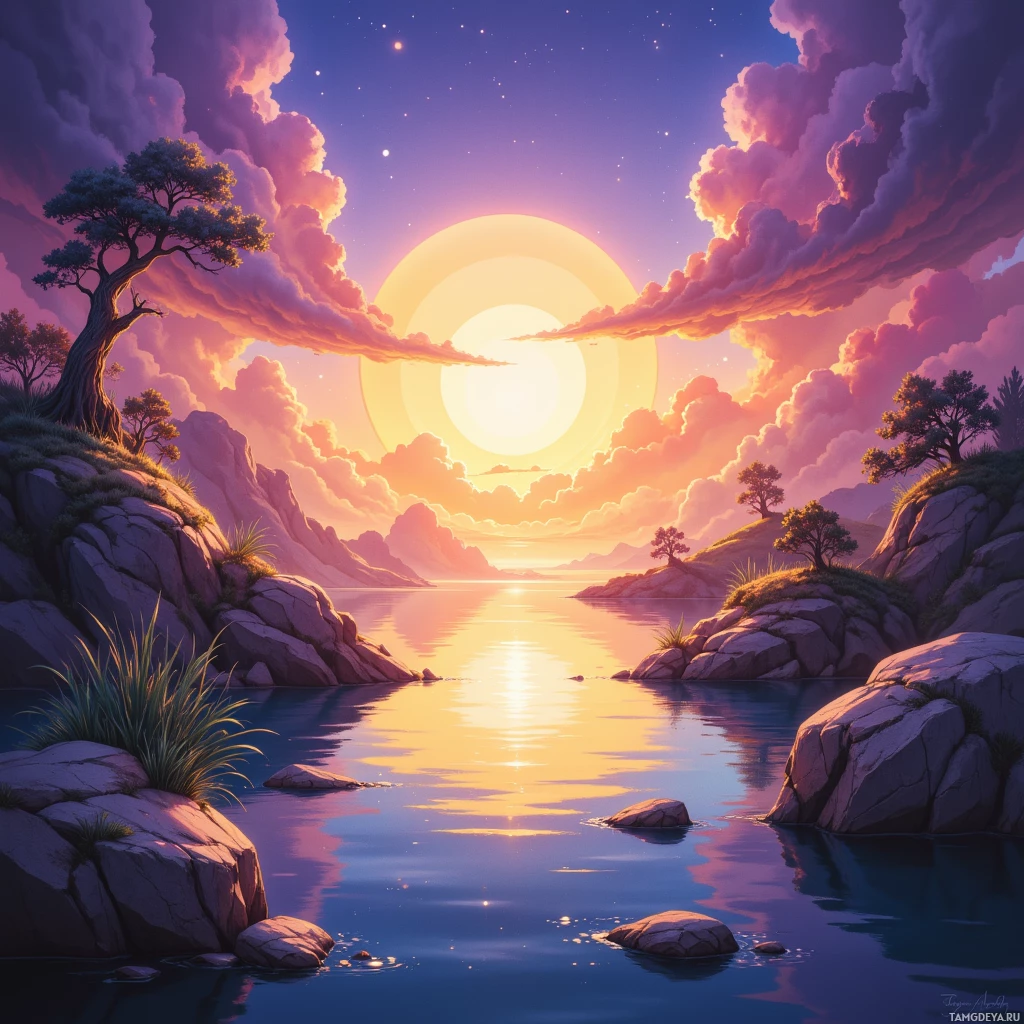 Semi-abstract image with many empty light space at center of beautiful background, that is suitable for the post:  Gravity anchors my resolve; every sunrise is a metronome ticking toward perfection.