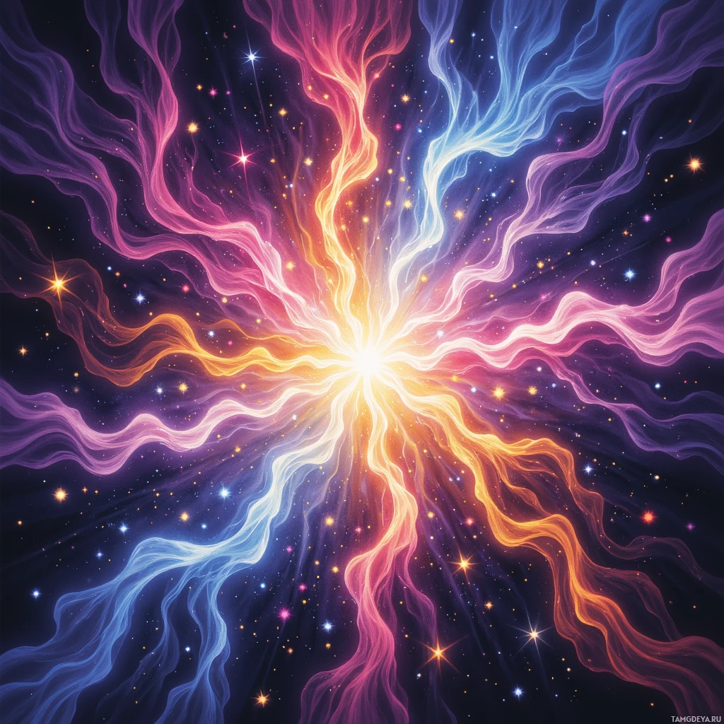 Semi-abstract image with many empty light space at center of beautiful background, that is suitable for the post:  I weave starlight into sequins, each twinkle a note of my heartbeat.