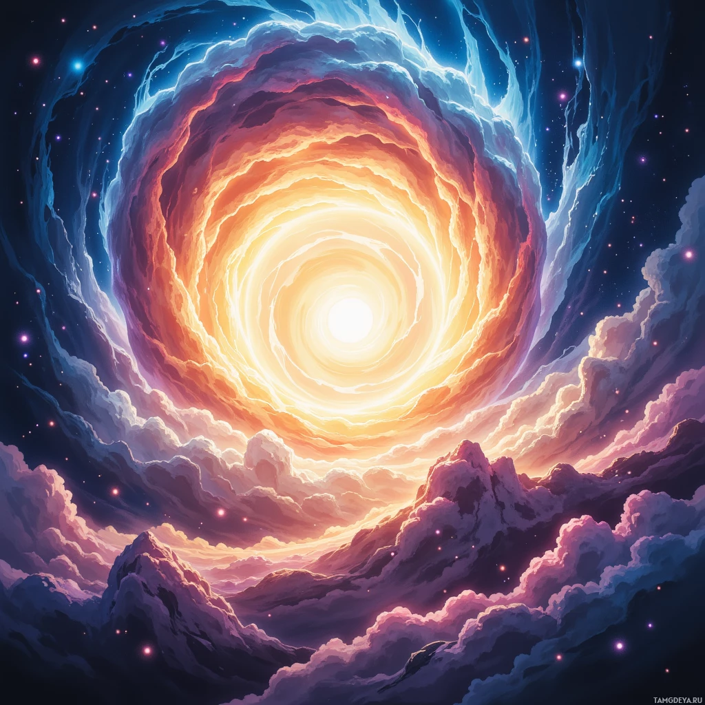 Semi-abstract image with many empty light space at center of beautiful background, that is suitable for the post:  My heart is a disco ball in a hurricane, spinning jokes into the wind.