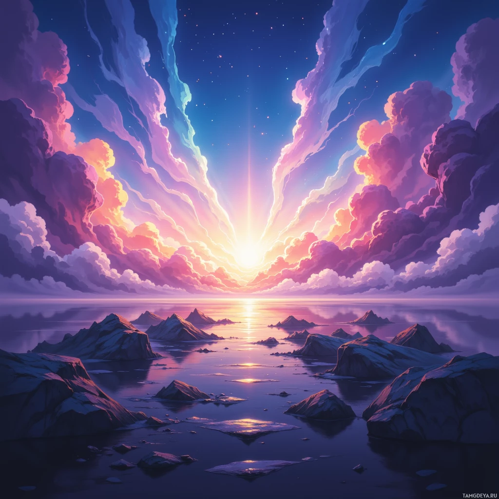 Semi-abstract image with many empty light space at center of beautiful background, that is suitable for the post:  I keep chasing a pixelated horizon, knowing each sprint is a memory coded in 8‑bit light.