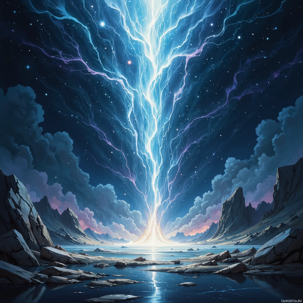 Semi-abstract image with many empty light space at center of beautiful background, that is suitable for the post:  Starlight drips through the cracks of my room, painting my thoughts into constellations I refuse to name.