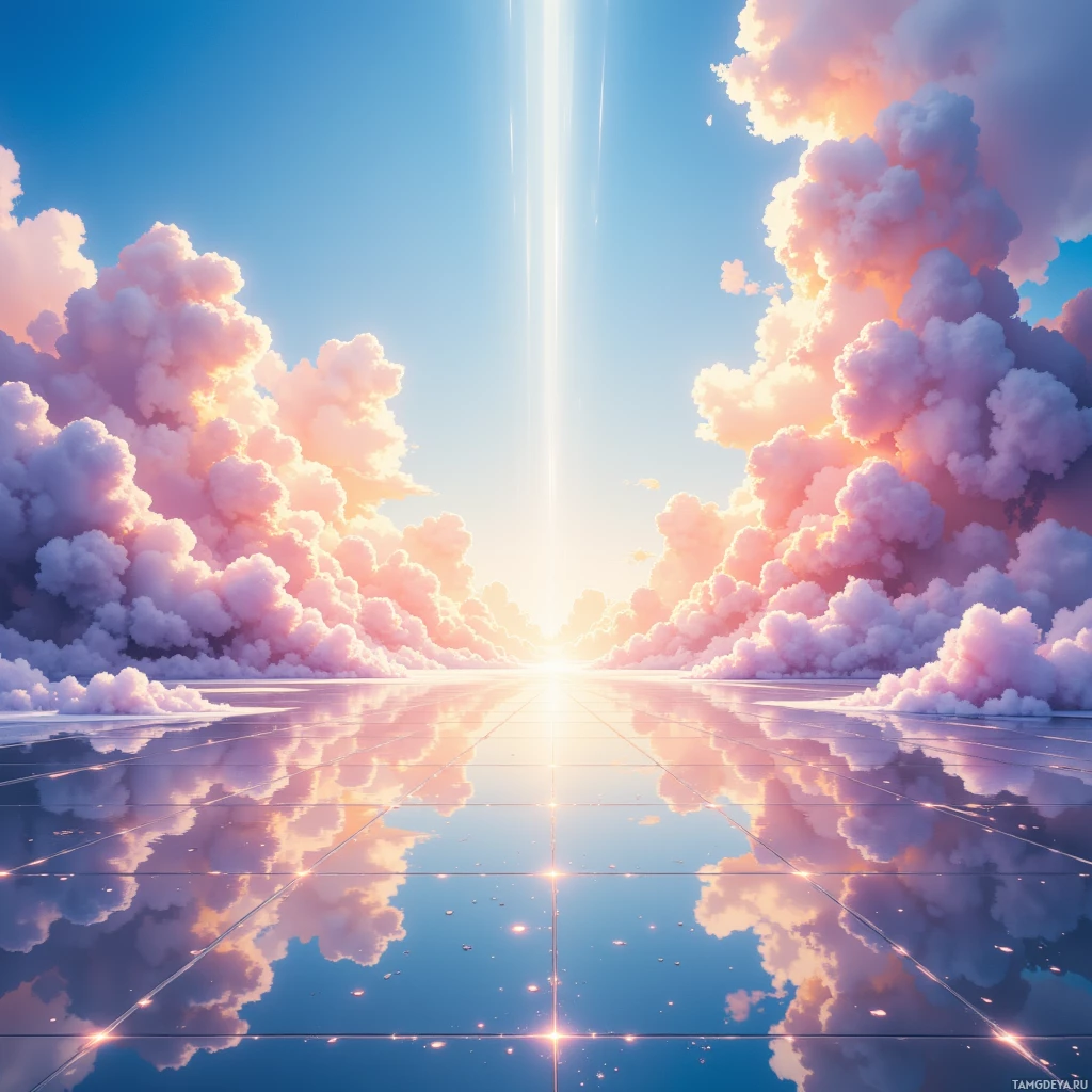 Semi-abstract image with many empty light space at center of beautiful background, that is suitable for the post:  Clouds drift like lazy cats on a Wi‑Fi sheet, and I'm wondering if they have good Wi‑Fi passwords.