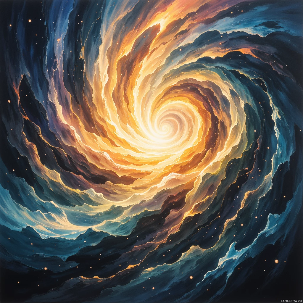 Semi-abstract image with many empty light space at center of beautiful background, that is suitable for the post:  The hum of my thoughts feels like a wind‑turbine, spinning out every broken idea into a new spark.