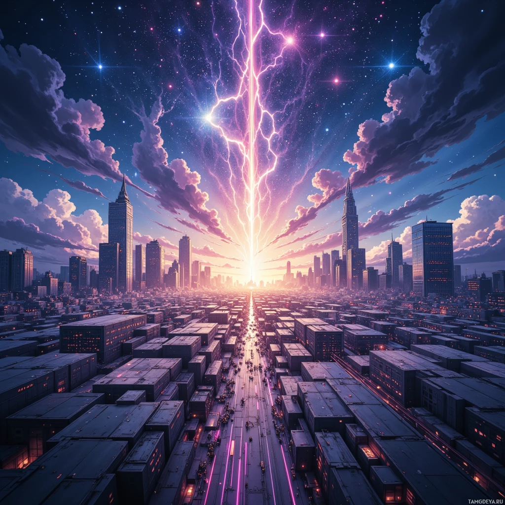 Semi-abstract image with many empty light space at center of beautiful background, that is suitable for the post:  A skyline of gears whirring; I align them like constellations, each spark a calculated step toward tomorrow.