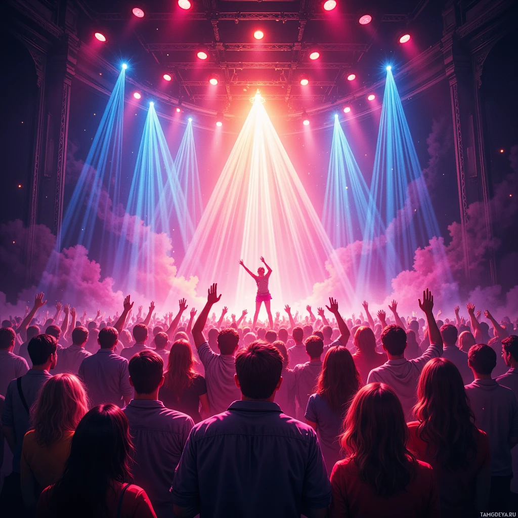 Semi-abstract image with many empty light space at center of beautiful background, that is suitable for the post:  Audience applause tastes like stale soda, yet I keep shaking the bottle hoping for a spark of something new.