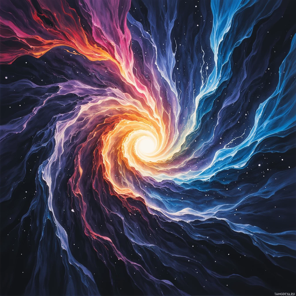 Semi-abstract image with many empty light space at center of beautiful background, that is suitable for the post:  The hum of my thoughts feels like a wind‑turbine, spinning out every broken idea into a new spark.