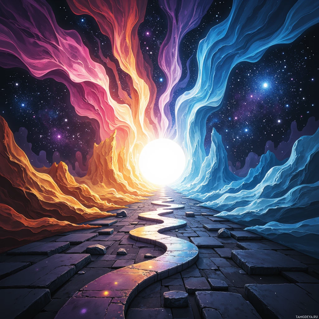Semi-abstract image with many empty light space at center of beautiful background, that is suitable for the post:  The mind's stack trace is a map: each line a breadcrumb, each error a lesson.