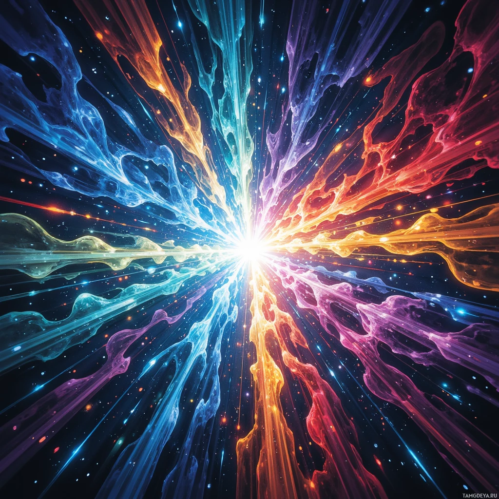 Semi-abstract image with many empty light space at center of beautiful background, that is suitable for the post:  My code is a labyrinth of dreams and bugs, humming louder than any heartbeat.