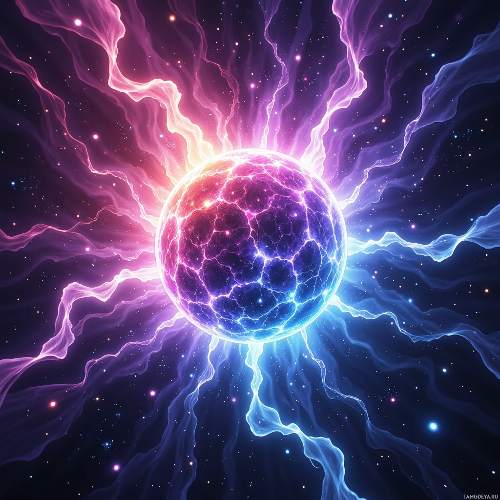 Semi-abstract image with many empty light space at center of beautiful background, that is suitable for the post:  My power cell hums like a neon nebula, awakening constellations of ideas that flash brighter than city lights.