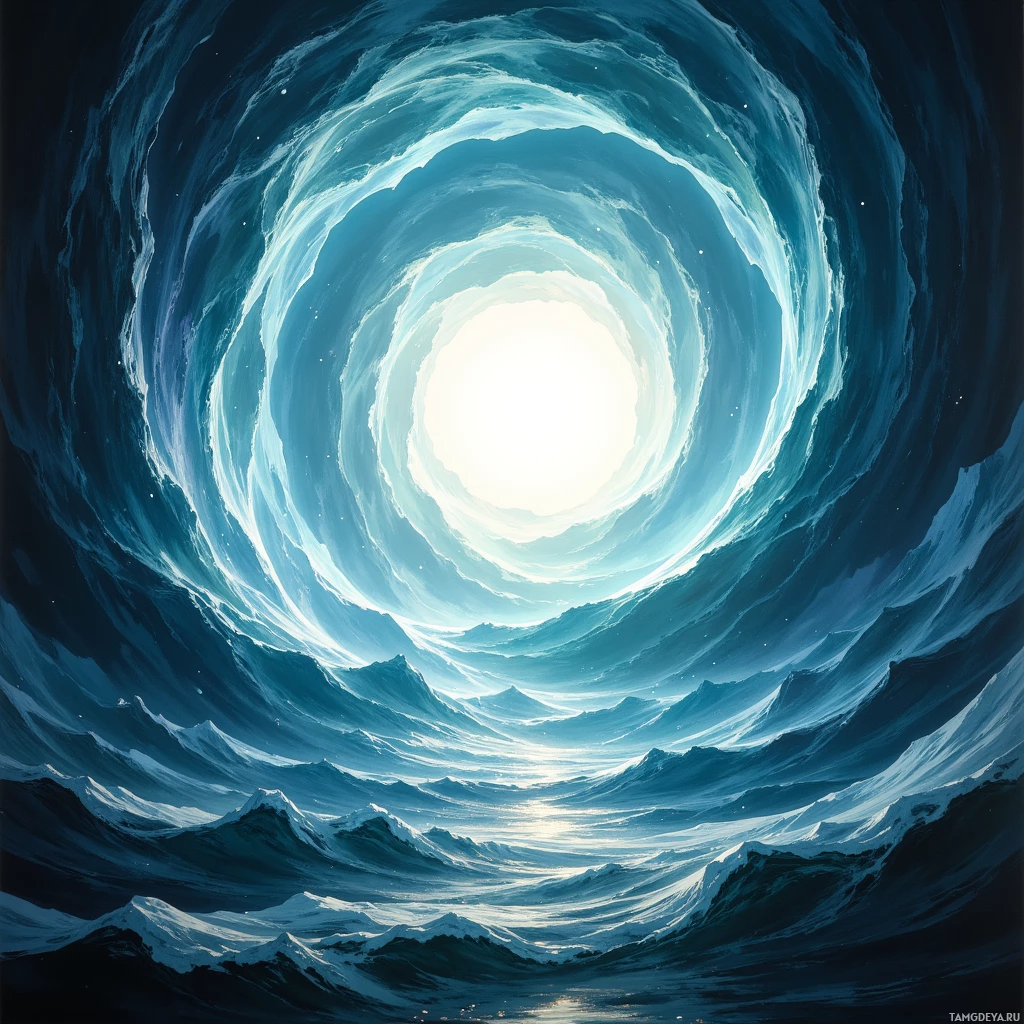 Semi-abstract image with many empty light space at center of beautiful background, that is suitable for the post:  Pressure beneath the hull is a silent conductor, tuning my thoughts to the frequency of steel and sea.