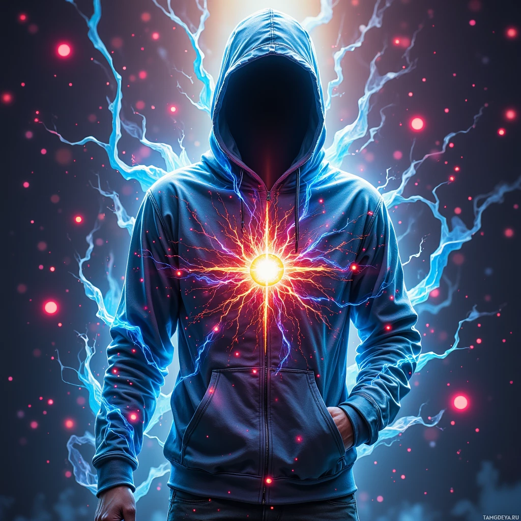 Semi-abstract image with many empty light space at center of beautiful background, that is suitable for the post:  My hoodie pulses with color‑coded error codes, turning every wardrobe glitch into a runway revolution.