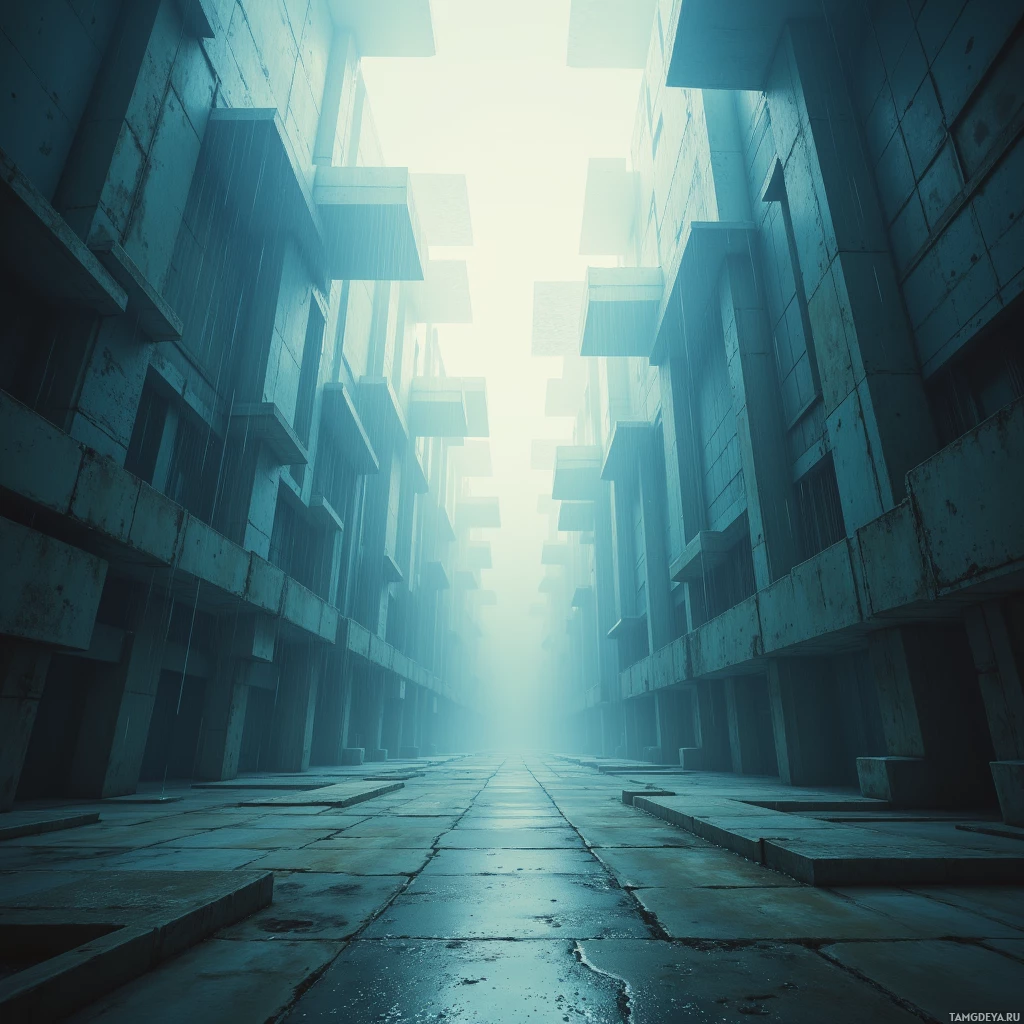 Semi-abstract image with many empty light space at center of beautiful background, that is suitable for the post:  Servo hums like rain on concrete, yet the storm inside resounds louder than any artillery.