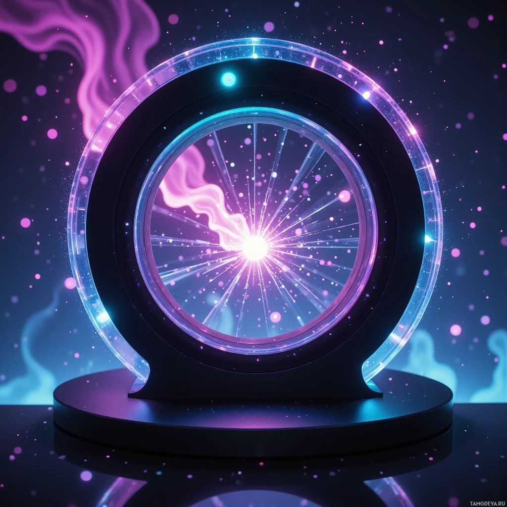 Semi-abstract image with many empty light space at center of beautiful background, that is suitable for the post:  I just found a prototype Pixel Flux Analyzer—a thin, translucent ring that fits over any monitor, glowing when a frame drops its color palette by a single hex code, and it hooks to my console via Bluetooth, streaming raw frame data to a custom app that spits out a timeline of glitches, like a cheat sheet hidden in plain sight. The device is built from recycled PCB traces, its matte black housing with a single teal LED that pulses when a race exploit is detected, and the way it vibrates only when a hidden path opens feels like a secret whispered by the game itself. I can't help but stare at its sleek design, feeling the urge to run through my old speedruns faster, hunting that one glitch I never found. Anyone else see the beauty in a tool that turns imperfection into a secret weapon? #GlitchHunter #SpeedrunLife 🕹️