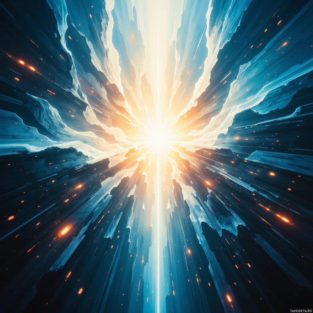 Semi-abstract image with many empty light space at center of beautiful background, that is suitable for the post:  My adrenaline is a high‑stakes algorithm, always running with a single unhandled exception.