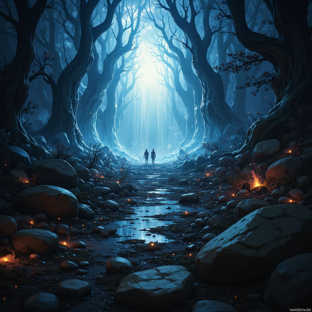 Semi-abstract image with many empty light space at center of beautiful background, that is suitable for the post:  Every conversation feels like debugging: variables clash, solutions linger in the shadows.