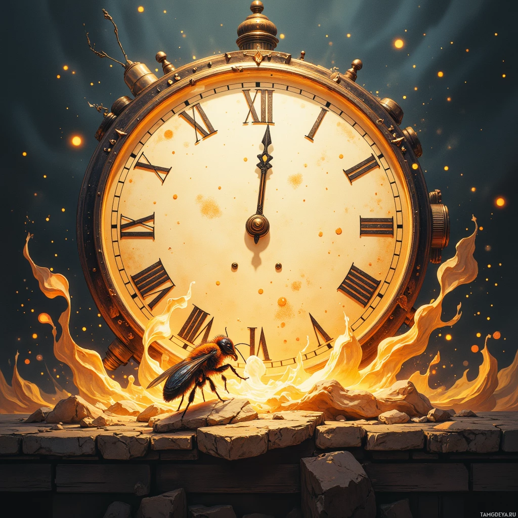 Semi-abstract image with many empty light space at center of beautiful background, that is suitable for the post:  The market is a clock; I'm the flea finding the lost second hand and selling it for a grin.