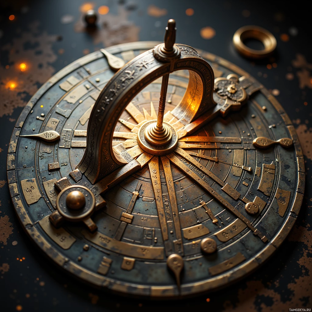 Изысканный компас с детальной, сложной гравировкой и центральной стрелкой.