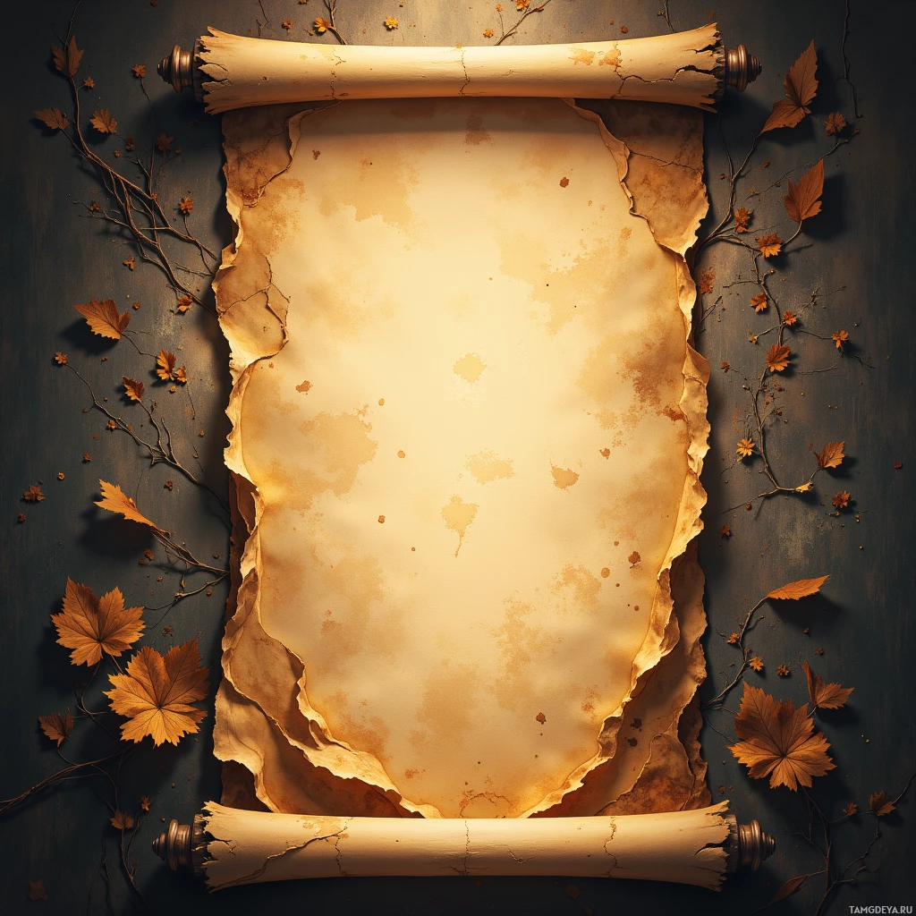 Semi-abstract image with many empty light space at center of beautiful background, that is suitable for the post:  Every forgotten scroll is a living echo waiting for my hand to hear its ancient heartbeat.