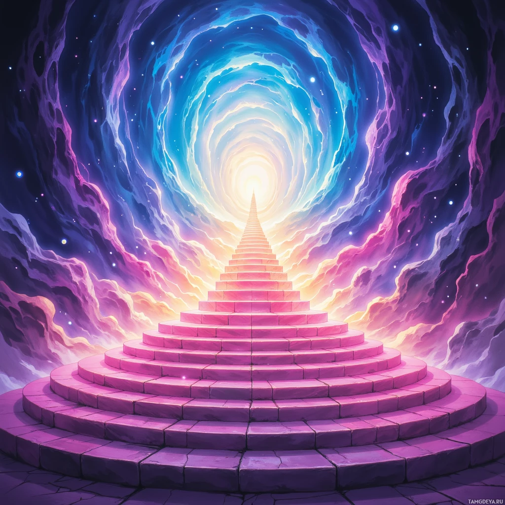 Semi-abstract image with many empty light space at center of beautiful background, that is suitable for the post:  My goals spin like a neon carousel, and doubt's shadow keeps dancing just behind each step.