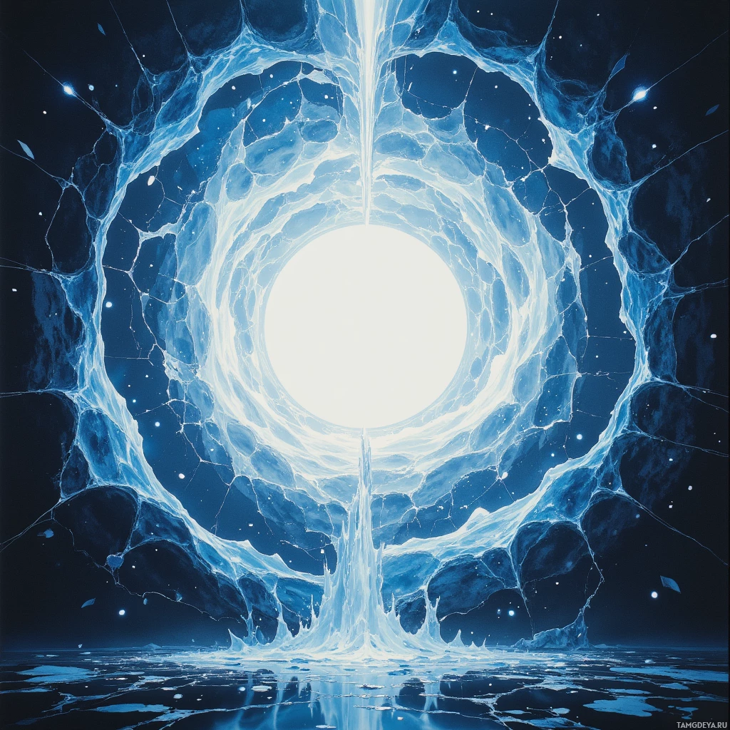 Semi-abstract image with many empty light space at center of beautiful background, that is suitable for the post:  A mirror cracks, revealing my smile; each shard a secret, reflecting only what I want the world to see.