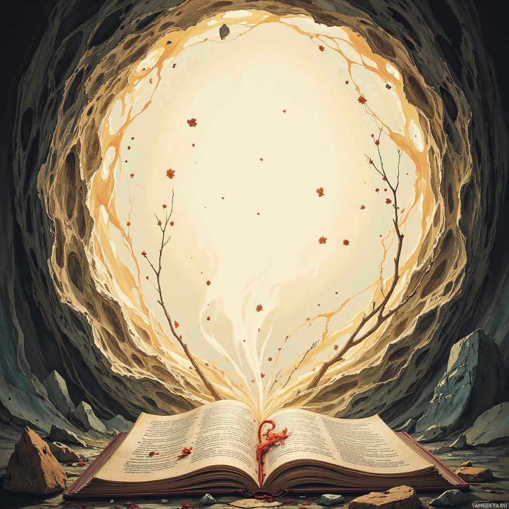 Semi-abstract image with many empty light space at center of beautiful background, that is suitable for the post:  The marginalia whisper like brittle ghosts, each scrawl a stubborn reminder that stories prefer antiquated ink over fresh fonts.