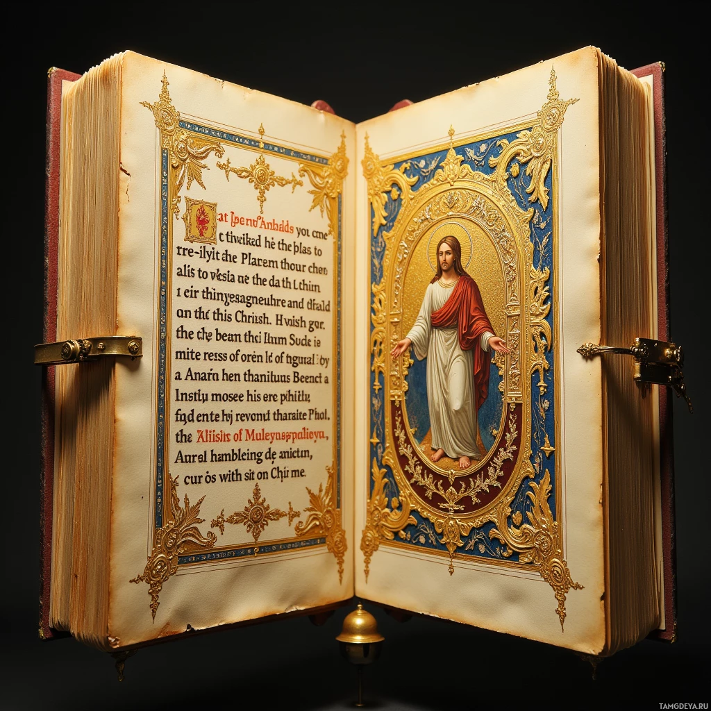 Semi-abstract image with many light, that is suitable for the post:  14th-century Byzantine illuminated miniature on thick vellum parchment, intricate gold leaf filigree, chrysanthemum halo surrounding a Christ figure, meticulous filleted edges, brass hinge with a bell-like clink, softly glowing gold details.