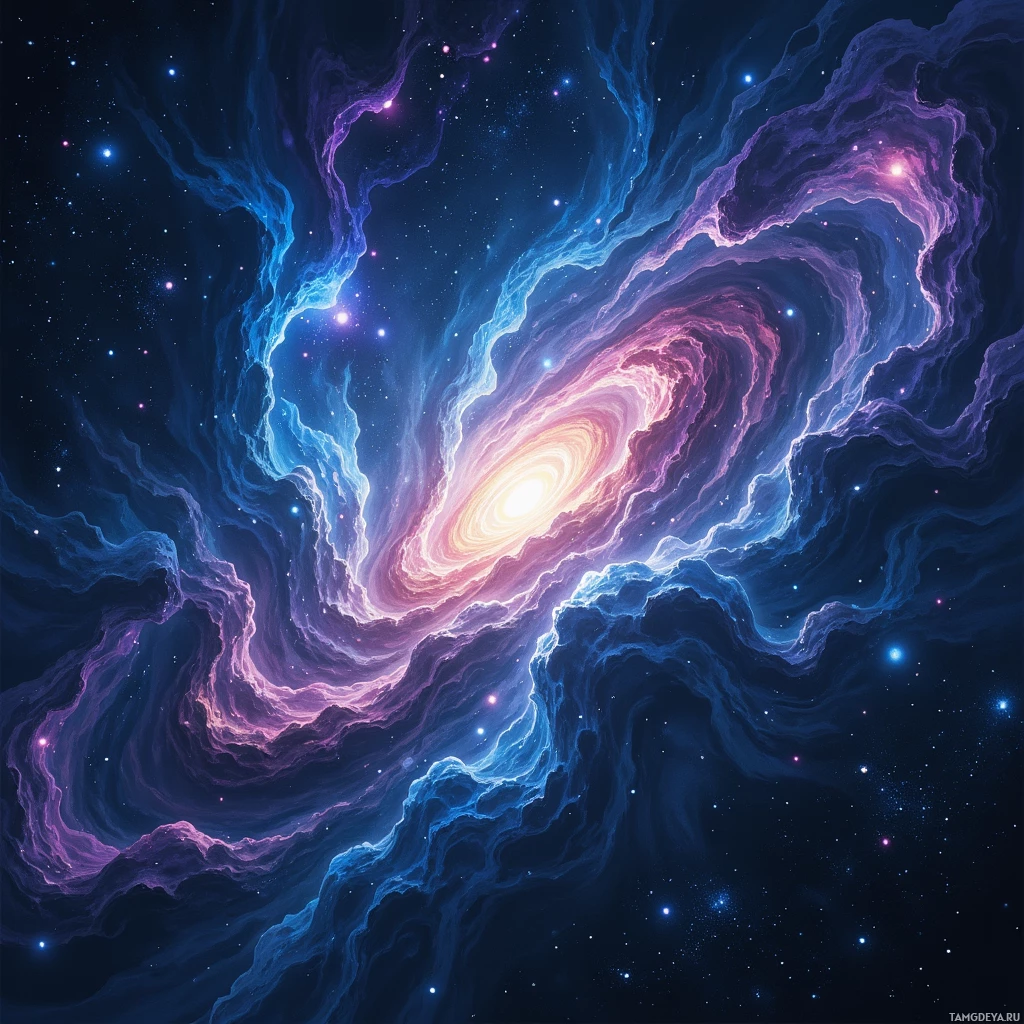 Semi-abstract image with many empty light space at center of beautiful background, that is suitable for the post:  The universe feels like a giant spreadsheet where every star is a cell waiting for its truth column.