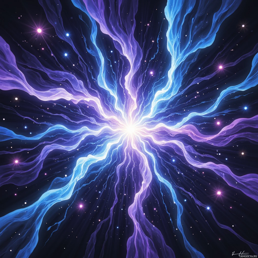 Semi-abstract image with many empty light space at center of beautiful background, that is suitable for the post:  The universe feels like a never‑finished crossword, each clue a whisper that demands a solution before the next mystery unfolds.