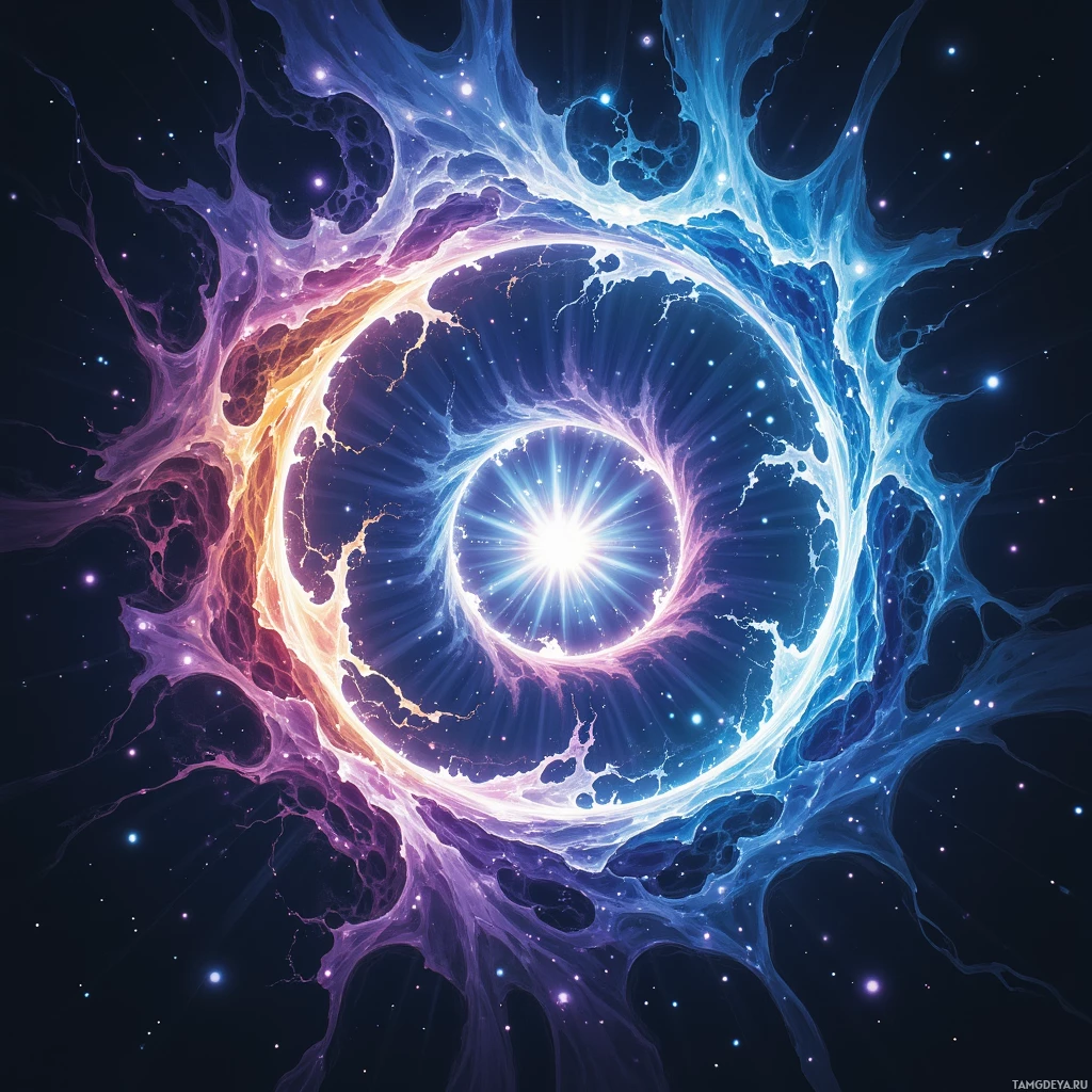 Semi-abstract image with many empty light space at center of beautiful background, that is suitable for the post:  The clock ticks, and I fold time into a Möbius strip, where every loop is a fresh puzzle.