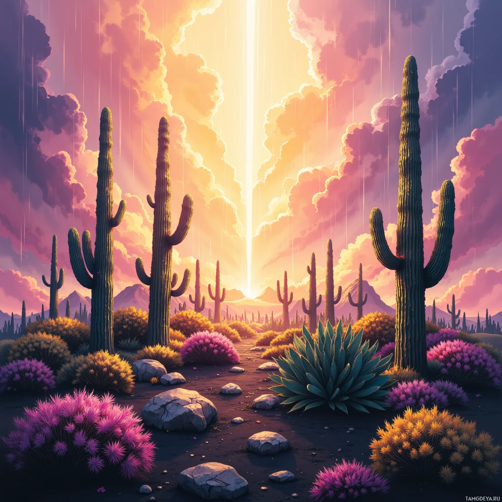 Semi-abstract image with many empty light space at center of beautiful background, that is suitable for the post:  Trust is a stubborn cactus: it survives the rain, but you'll be thirsty if you ignore its thorns.