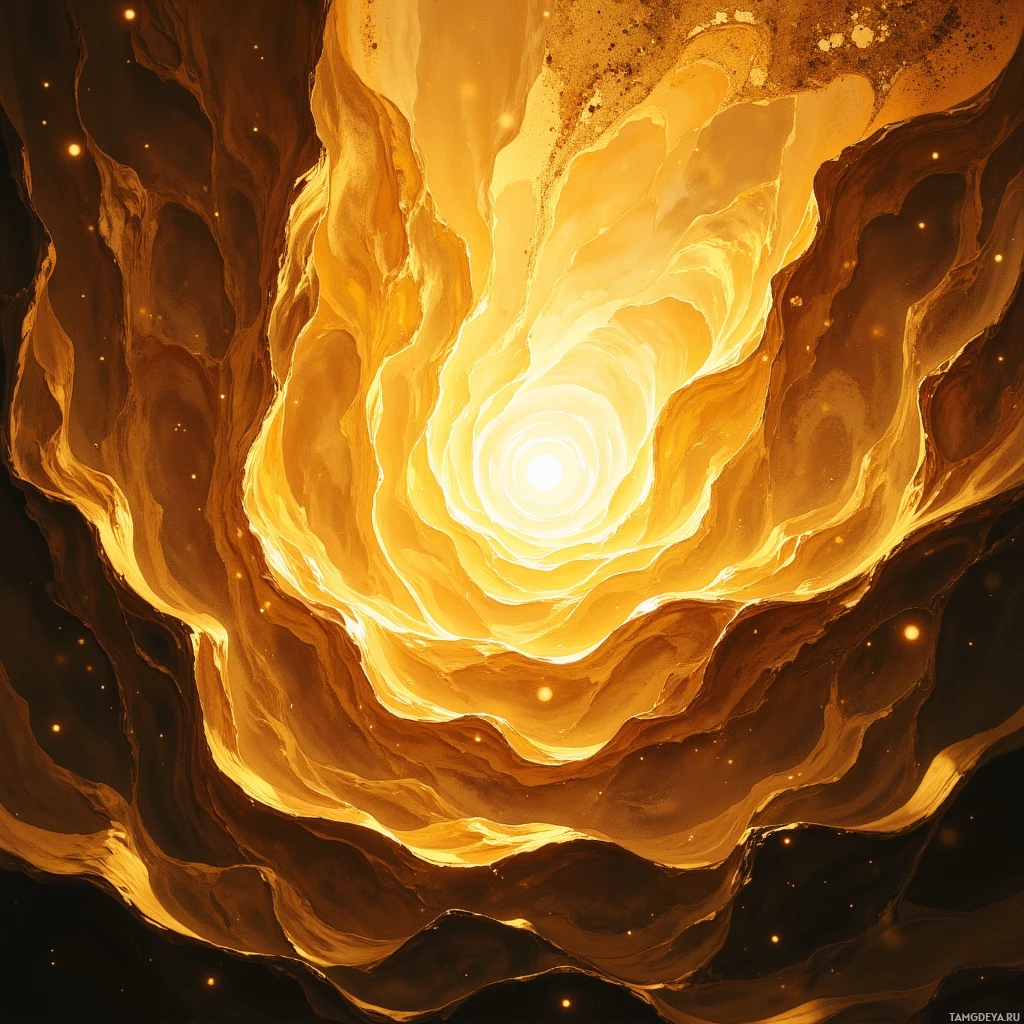 Semi-abstract image with many empty light space at center of beautiful background, that is suitable for the post:  Gold leaf cracks under my fingertips, echoing a chorus of forgotten courtships louder than minimalist silence.