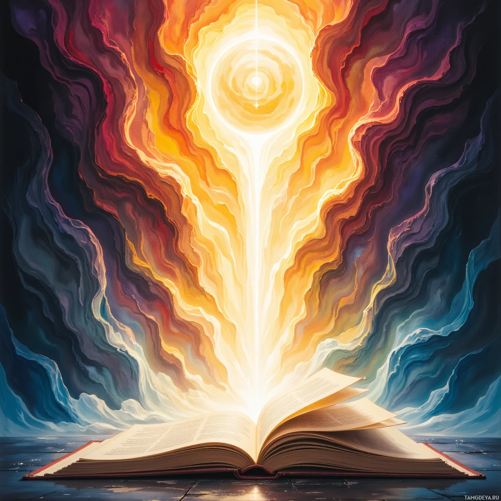 Semi-abstract image with many empty light space at center of beautiful background, that is suitable for the post:  My brain drafts like a manuscript—every paragraph needs a final cut, yet the true narrative thrives in the uncensored margins.