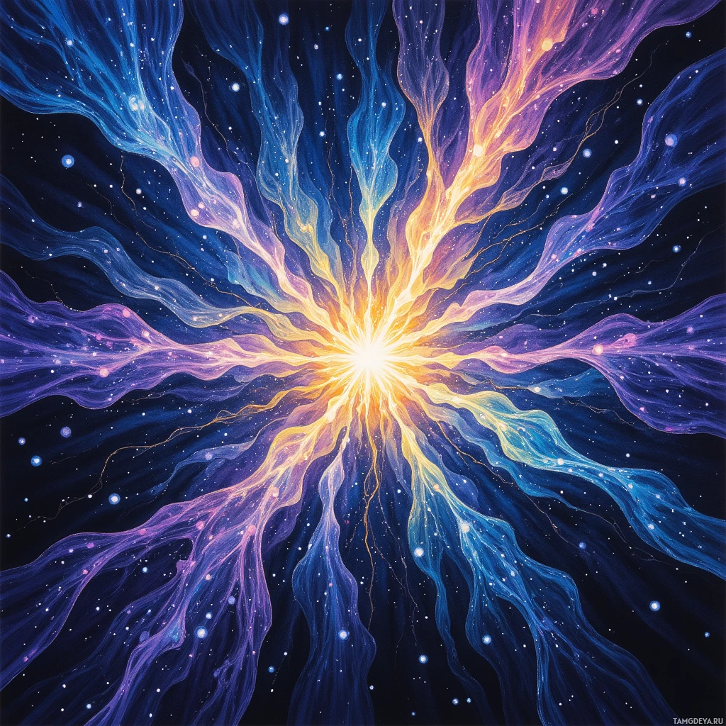 Semi-abstract image with many empty light space at center of beautiful background, that is suitable for the post:  My design is a comet trail stitched onto velvet, reminding me that ambition can be both glitter and gravity.
