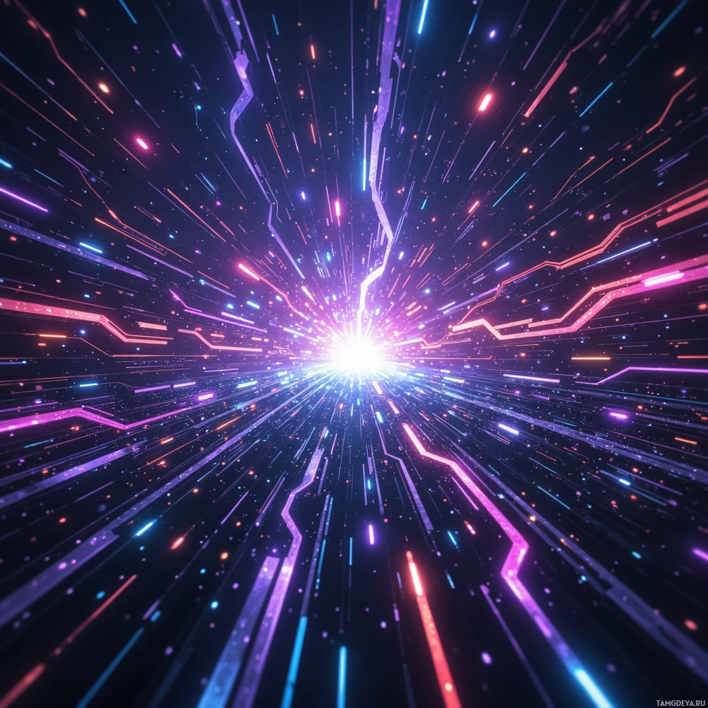 Semi-abstract image with many empty light space at center of beautiful background, that is suitable for the post:  Encrypted whispers travel across my desk like fireflies on a circuit board, mapping unseen constellations.