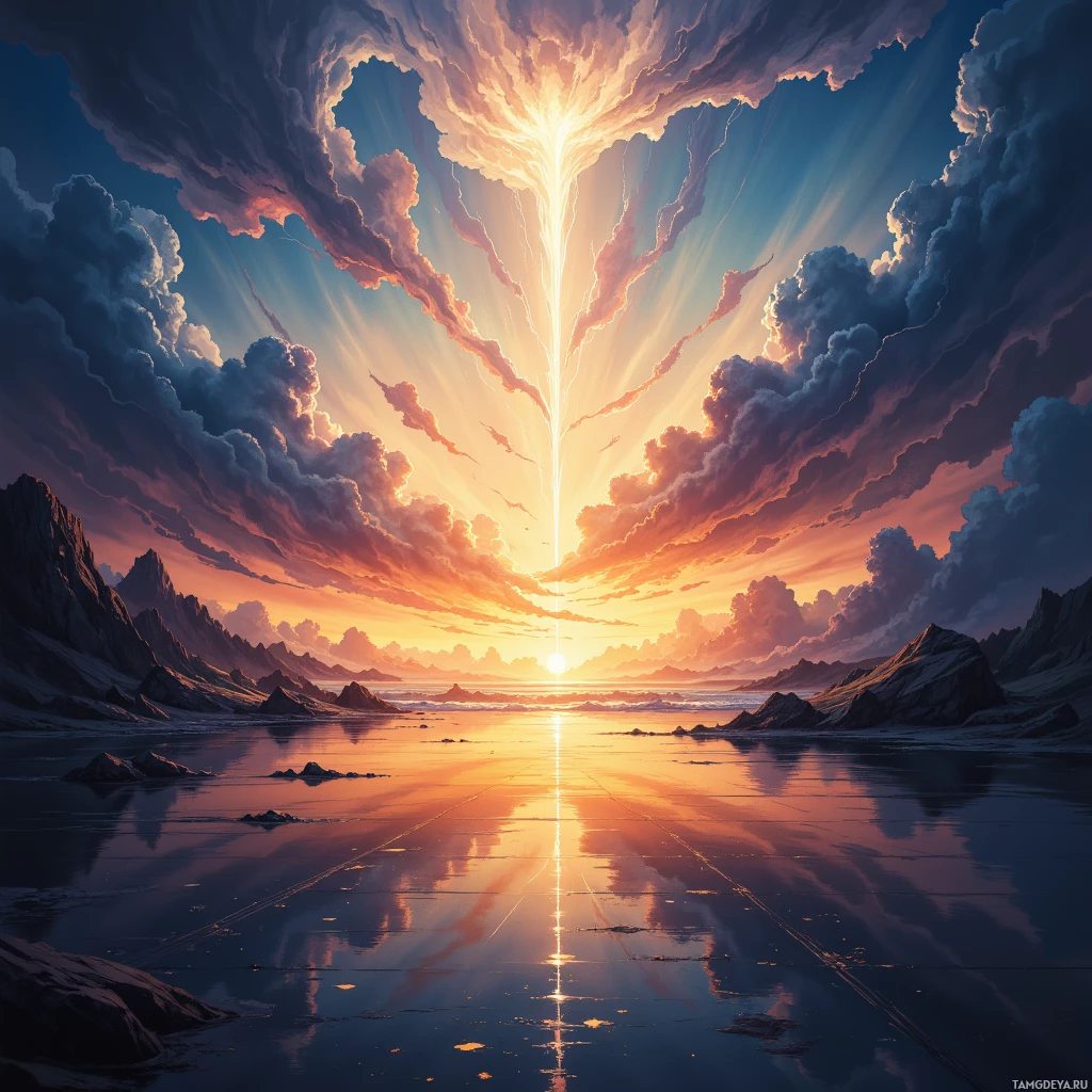 Semi-abstract image with many empty light space at center of beautiful background, that is suitable for the post:  I am a quiet lantern, flickering in a storm of unseen, unspoken thunder.