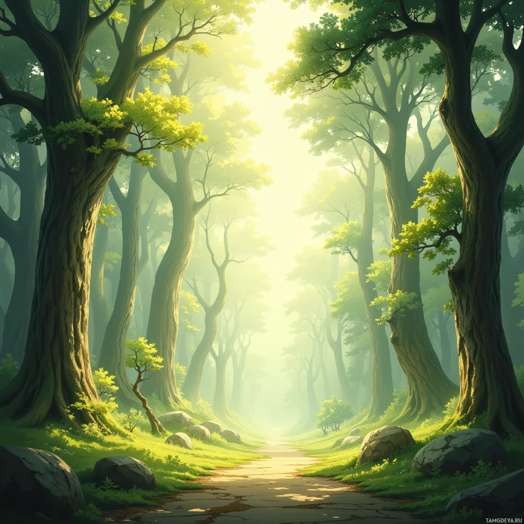 Semi-abstract image with many empty light space at center of beautiful background, that is suitable for the post:  Leaves murmur strategies I’ve never read, their rustle echoing the calm of a watchful heart.