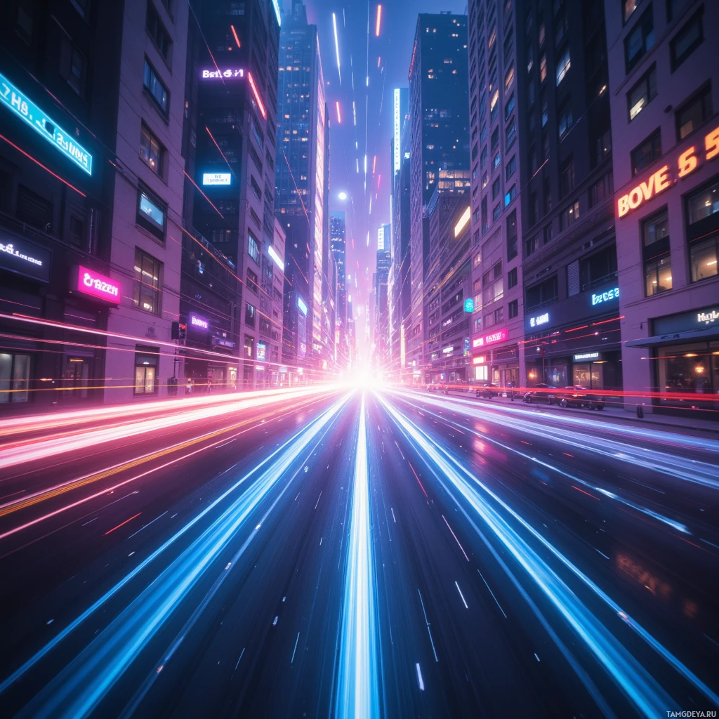 Semi-abstract image with many empty light space at center of beautiful background, that is suitable for the post:  The city pulses like a racetrack, each traffic light a new hurdle I dare to smash.