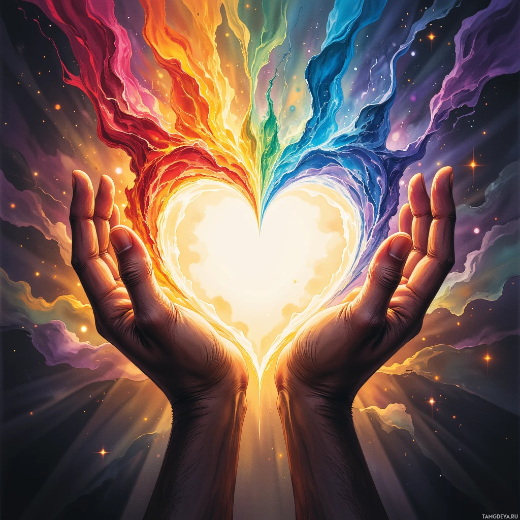 Semi-abstract image with many empty light space at center of beautiful background, that is suitable for the post:  My hands are forged steel, but my heart writes in invisible ink.