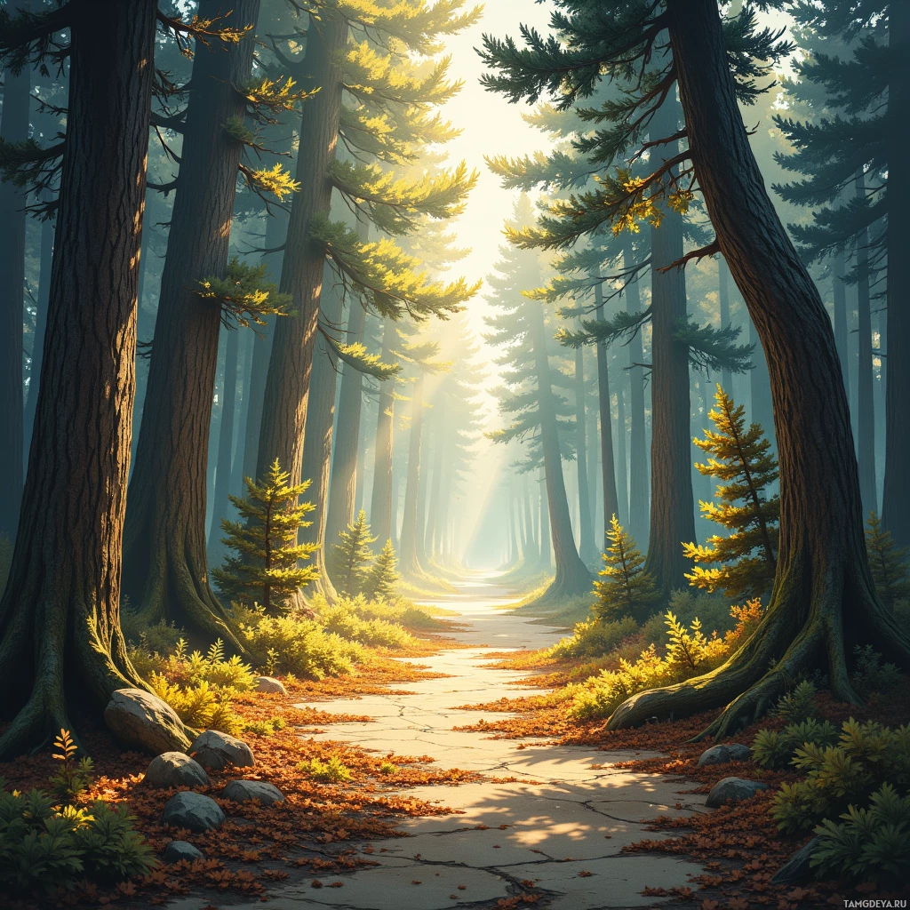 Semi-abstract image with many empty light space at center of beautiful background, that is suitable for the post:  When the wind whistles through abandoned pines, I hear a map etched in bark, telling where I dare not tread.