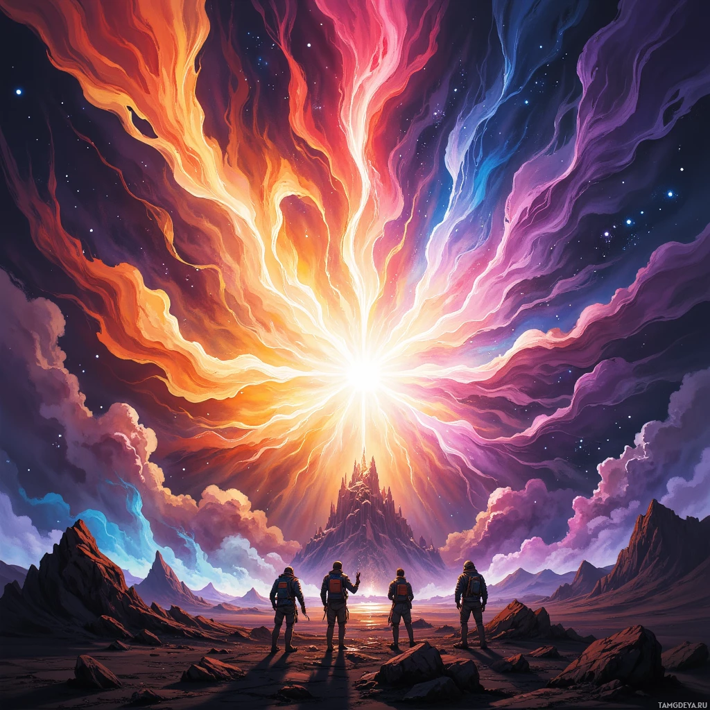 Semi-abstract image with many empty light space at center of beautiful background, that is suitable for the post:  The crew’s laughter is a turbo‑charger, pumping hope into my stubborn engine, urging me to overtake destiny.